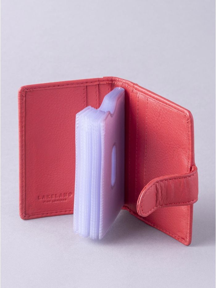 Lakeland Leather Leather Multi Credit Card Holder in Red