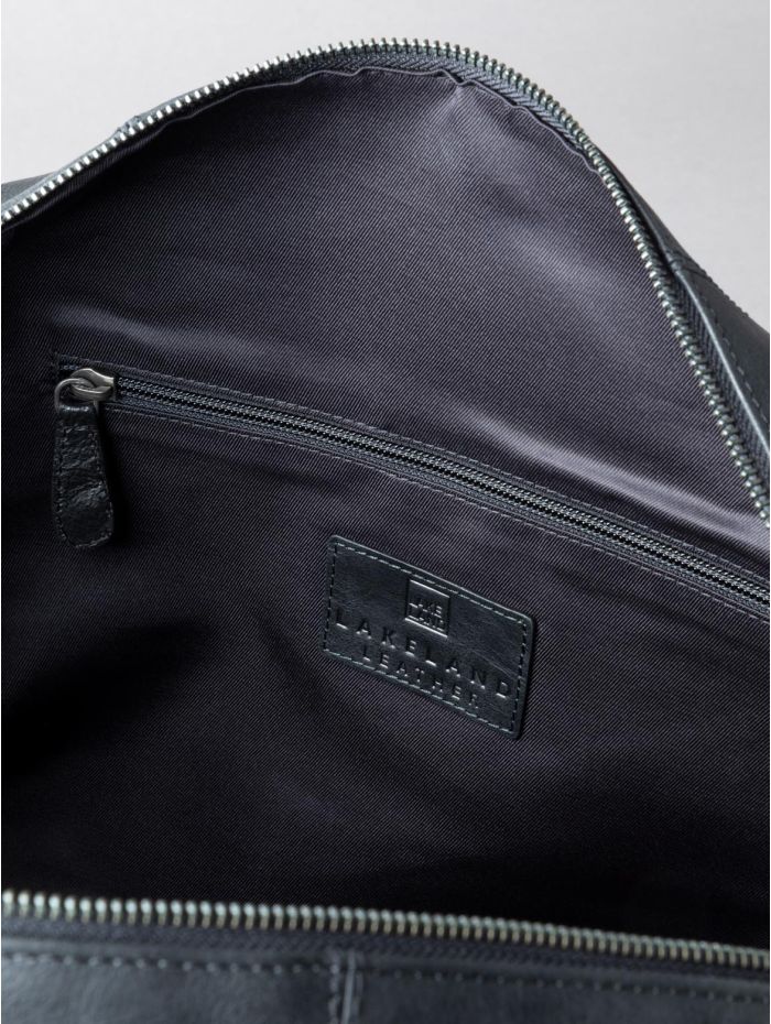 Scarsdale Leather Holdall in Black
