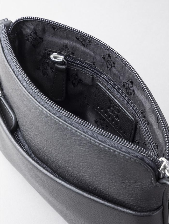 Rydal Small Leather Cross Body Bag in Black