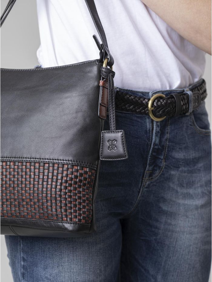 Waverton Leather Cross Body in Black
