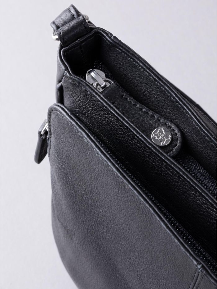 Lakeland Leather Small Cross Body Bag in Black