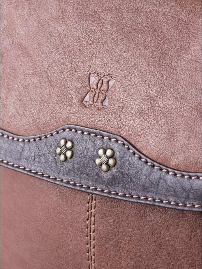 Hartsop Flapover Leather Cross Body Bag in Brown