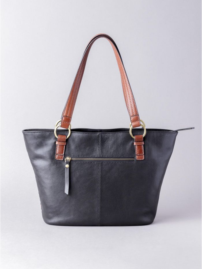 Waverton Leather Tote Bag in Black