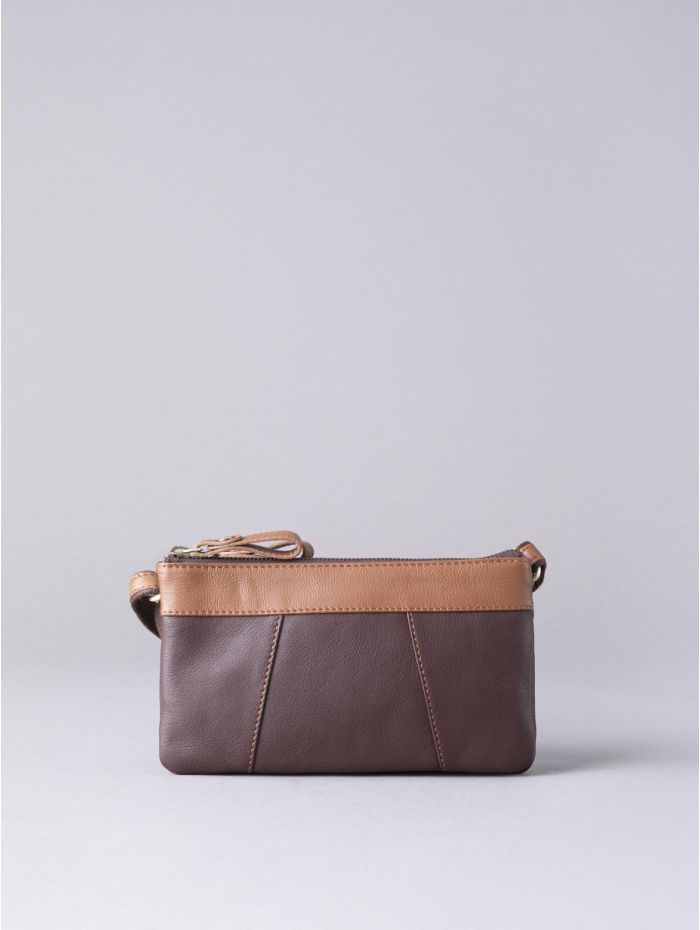 Winscale Small Duo Leather Cross Body Bag in Brown