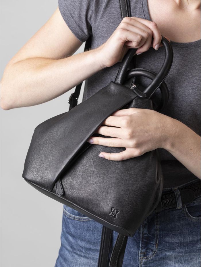 Windermere Leather Backpack in Black