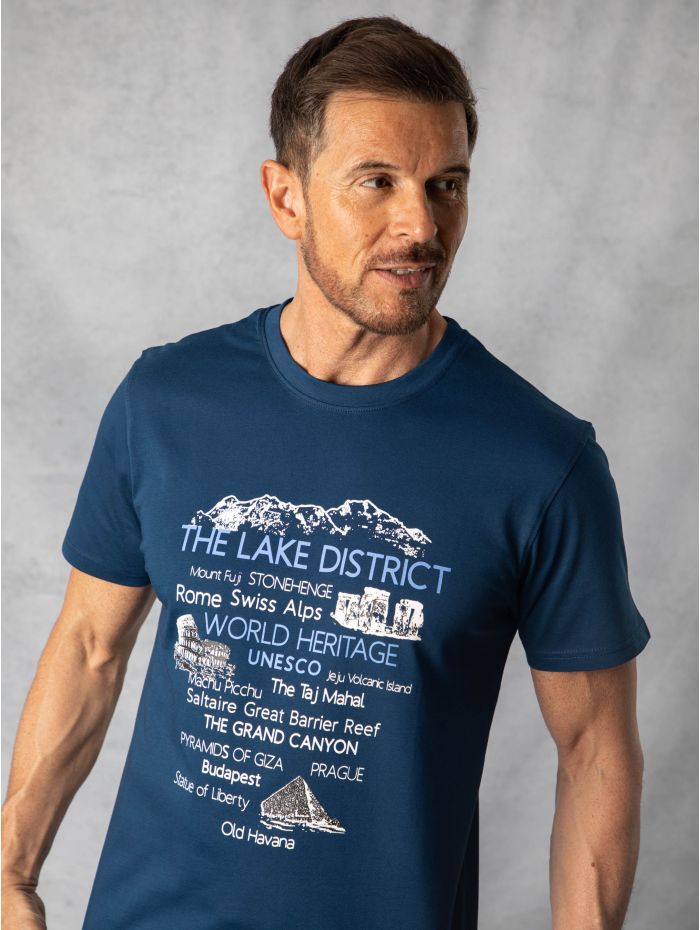 Heritage Printed T-Shirt in Blue