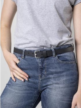 Keswick Leather Belt in Navy