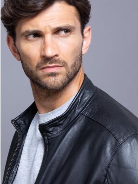 Greystoke Leather Jacket in Black