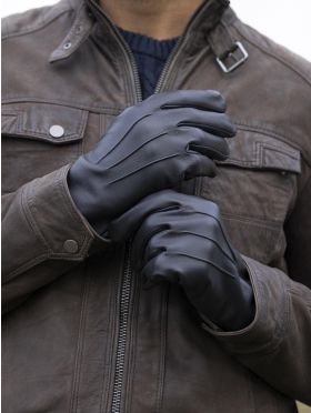 Swinside Leather Gloves in Black