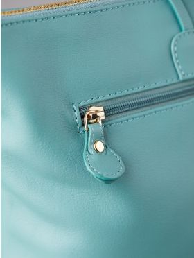 Cartmel Leather Cross Body Handbag in Teal Green