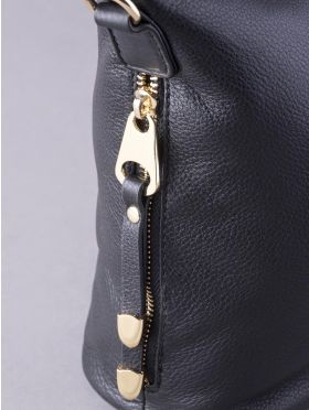Cartmel Leather Cross Body Bag in Black