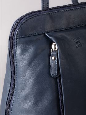 Enderby Leather Backpack in Navy