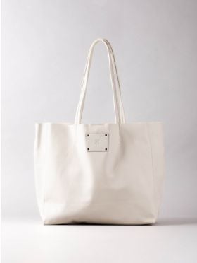 Tarn Leather Bucket Bag in White