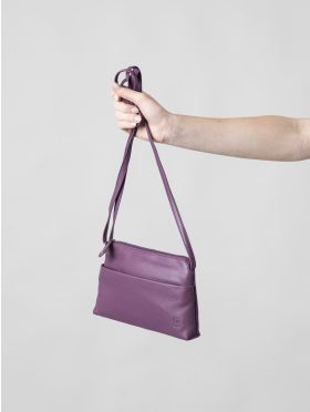 Rydal Small Leather Cross Body Bag in Amethyst