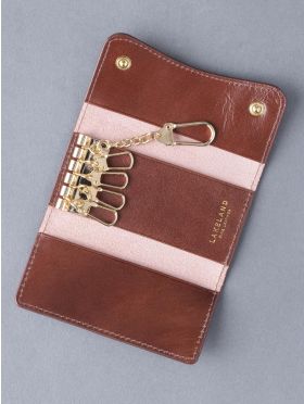 Ascari Leather Key Case in Brown